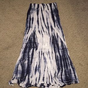 Brand new double slit maxi skirt tie dye